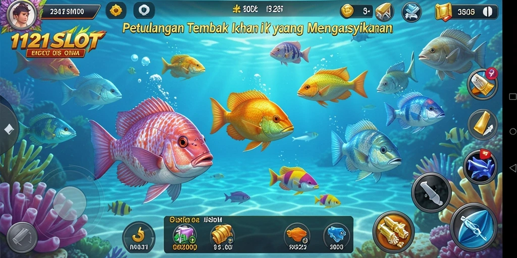 Tampilan gameplay seru dalam 1121SLOT yang penuh aksi Tembak Ikan.