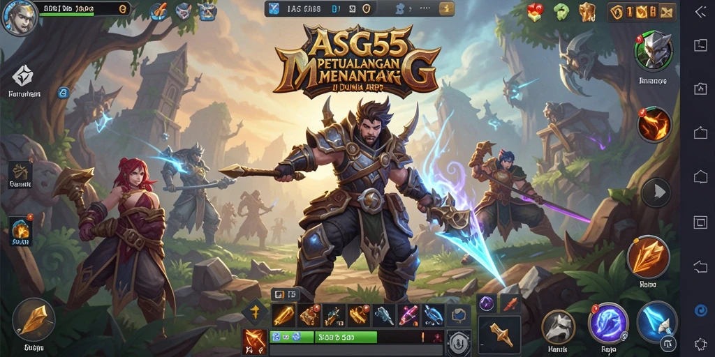 Screenshot ASG55 menampilkan aksi seru dalam pertempuran ARPG.
