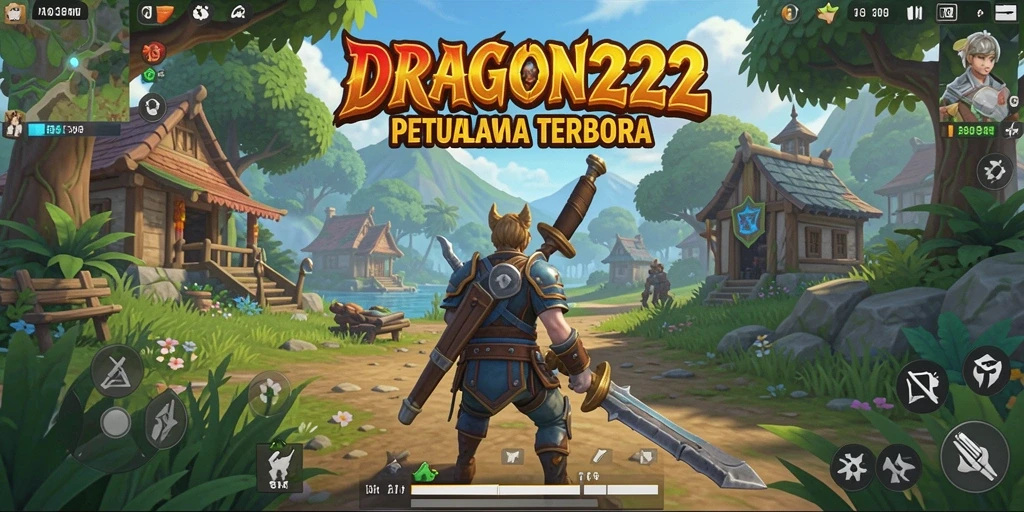 Screenshot gameplay DRAGON222 dengan karakter menjelajahi dunia terbuka.