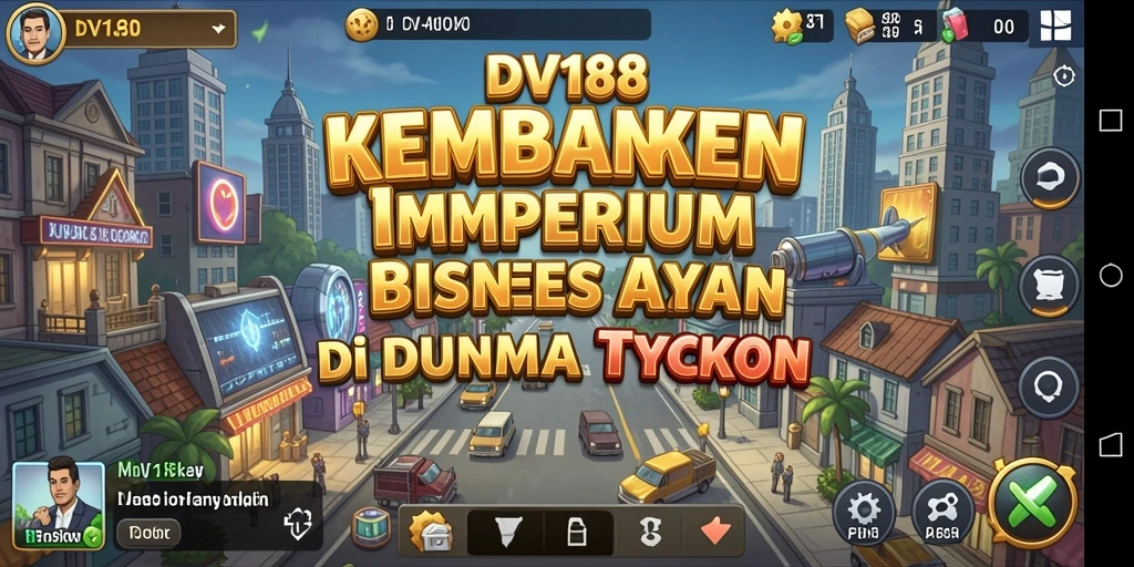 Screenshot gameplay DV188 yang menunjukkan manajemen bisnis Tycoon.