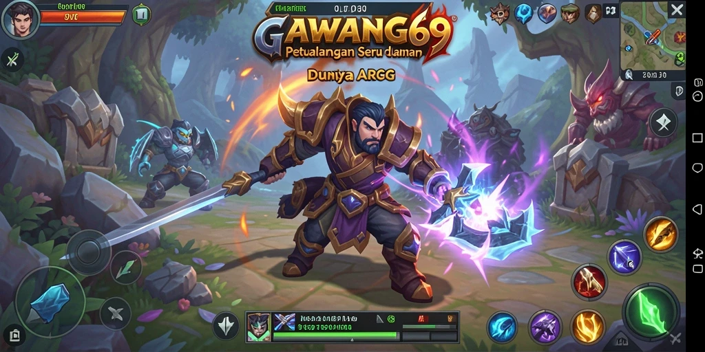 Screenshot GAWANG69 menampilkan aksi pertarungan seru dalam dunia fantasi.