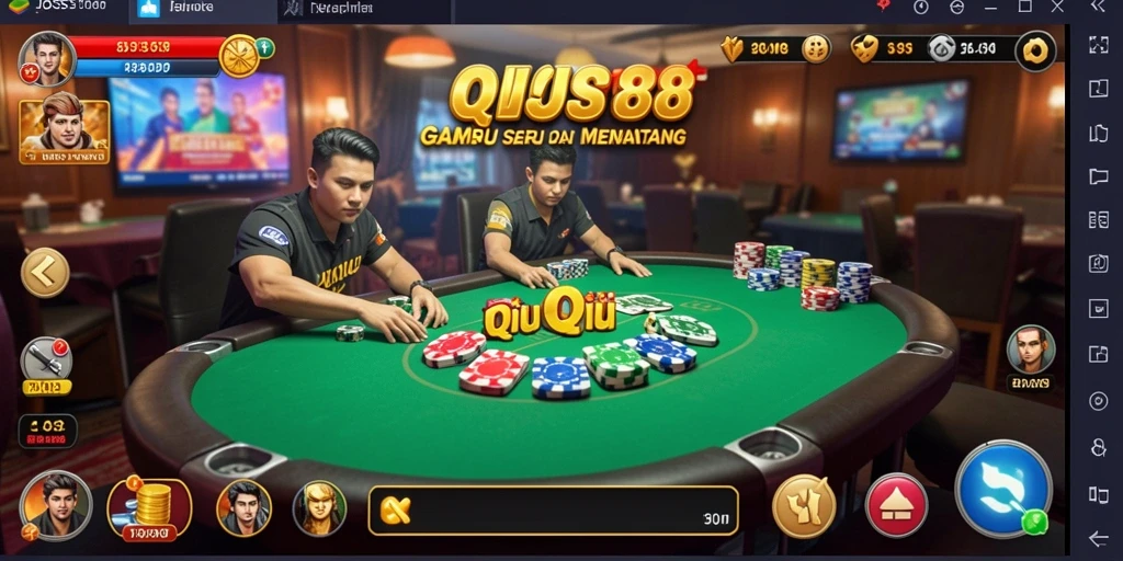 Tampilan gameplay seru di JOSS188 dengan kartu QiuQiu.