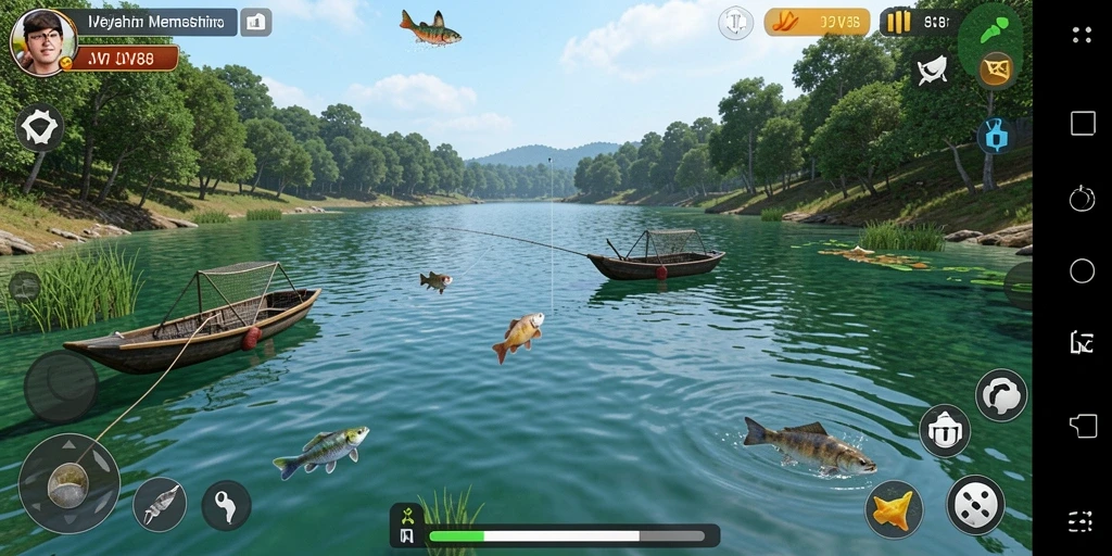 Gameplay JV88 dengan suasana memancing yang menawan.
