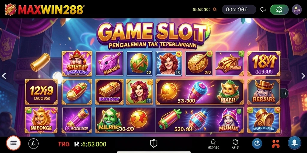 Screenshot gameplay <strong>MAXWIN288</strong> menampilkan aksi slot yang menarik dan menegangkan.