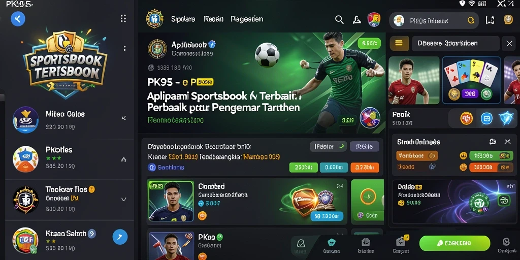 Tampilan permainan nyata dari aplikasi Sportsbook PK95.