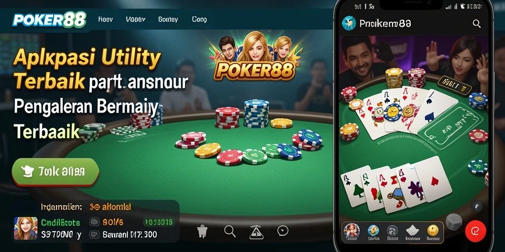 Tampilan menarik dari permainan poker di POKER88.