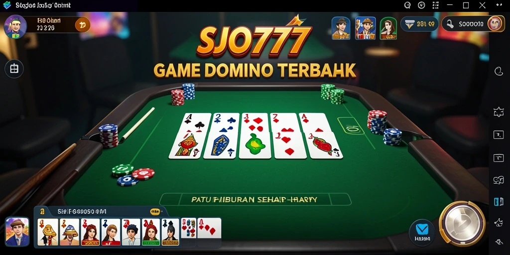Screenshot gameplay Domino SJO777 yang menarik dan seru.