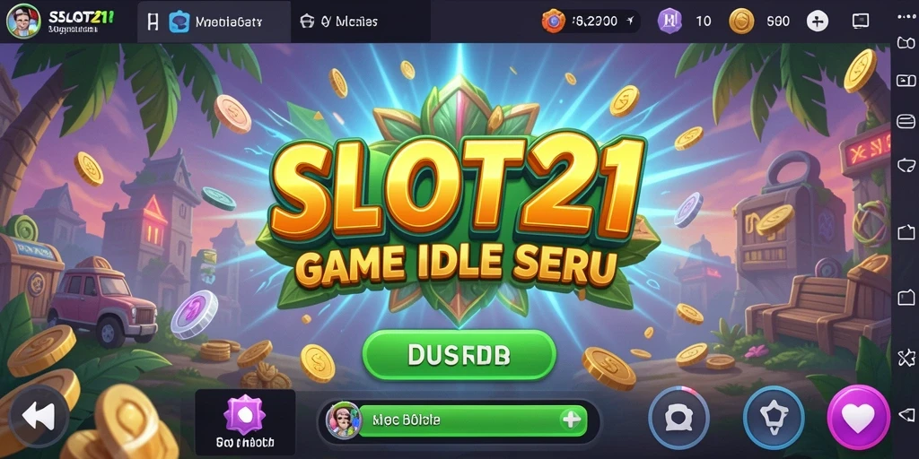 Screenshot utama SLOT21 menampilkan keseruan gameplay Idle yang memikat dan penuh warna.