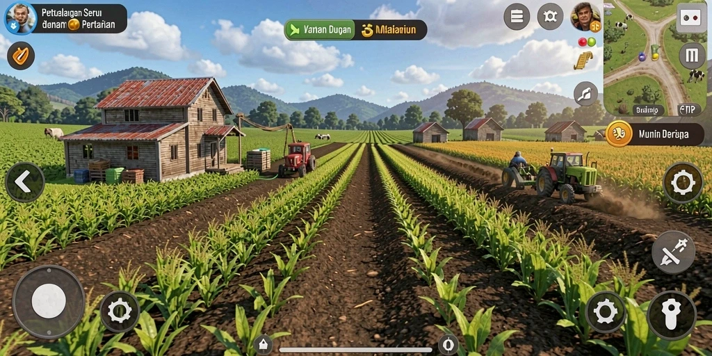Tangkapan layar VC5 menampilkan gameplay pertanian yang menarik dan seru.