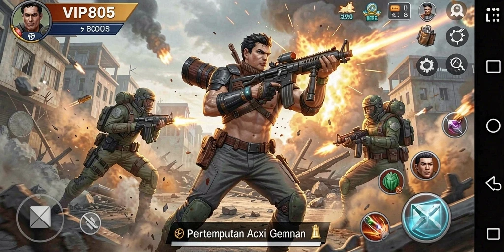 Tampilan memukau dari gameplay Action yang mendebarkan.
